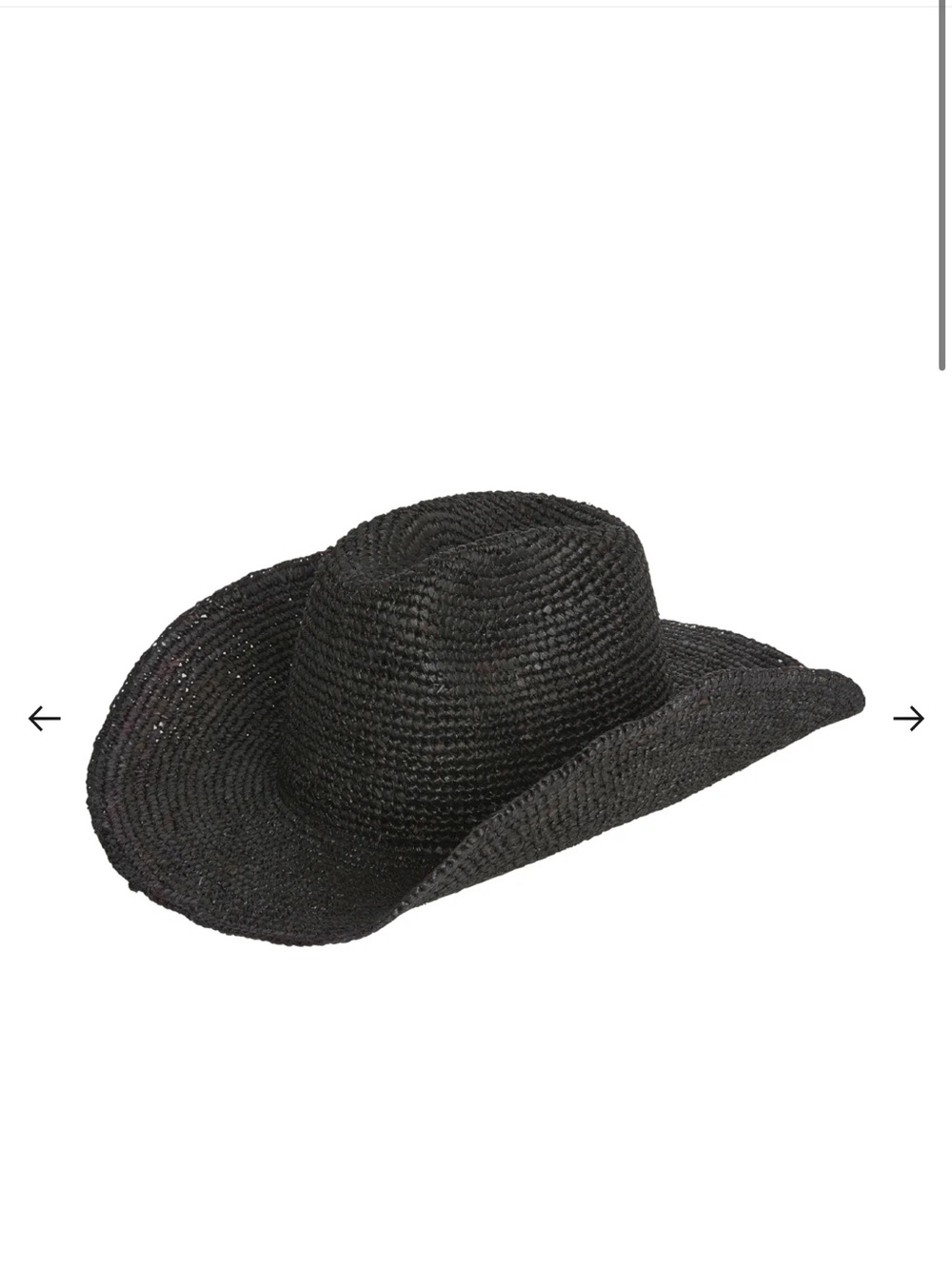 Monday Swimwear Black Straw Cowboy Hat - Exuma Hat NWT - Picture 2 of 4